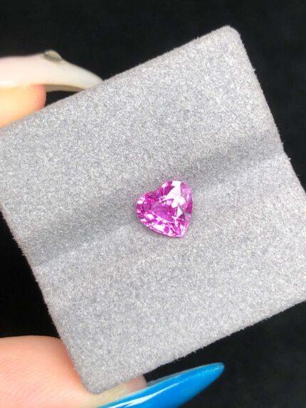 1.1ct Unheated Padparadscha Heart Shape