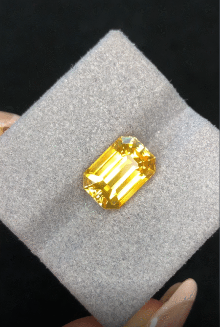 5.03 ct Heated Yellow Sapphire, Octagonal Cut