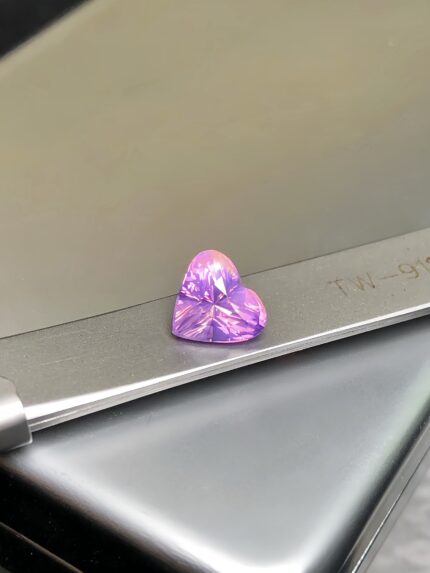 1.5 Carat Unheated Purple Sapphire, Heart Shape