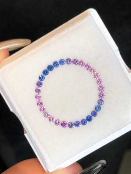 1.23 carat round-cut fancy sapphire